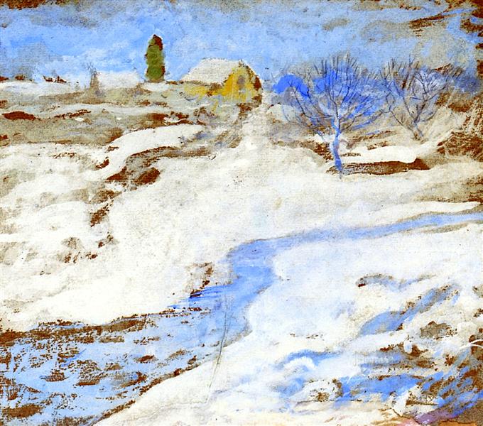 Winter by John Henry Twachtman Impressionism Art