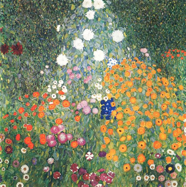 Flower Garden by Gustav Klimt Art Nouveau (Modern) Art dated 1907