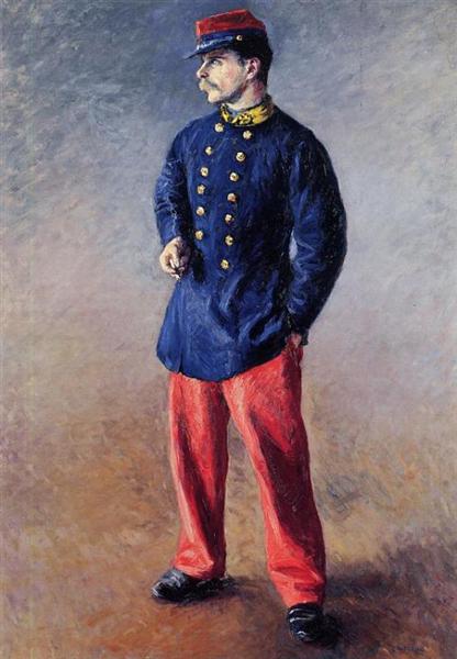 A Soldier by Gustave Caillebotte Impressionism Art dated 1881