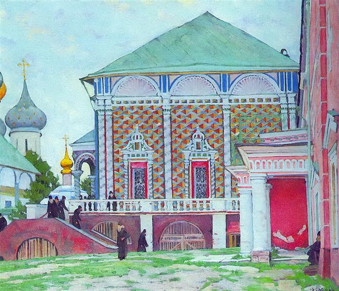 Refectory Trinity Sergius Lavra by Konstantin Yuon Art Nouveau (Modern) Art dated 1922