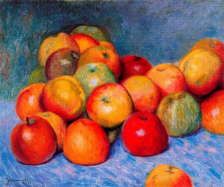 Apples by Federico Zandomeneghi Impressionism Art dated 1917