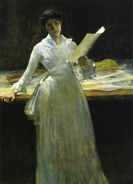 Memories by William Merritt Chase Impressionism Art dated 1910