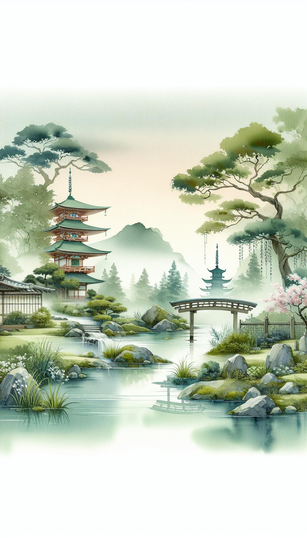 Serenum Natura: Modern Japanese Watercolor Art