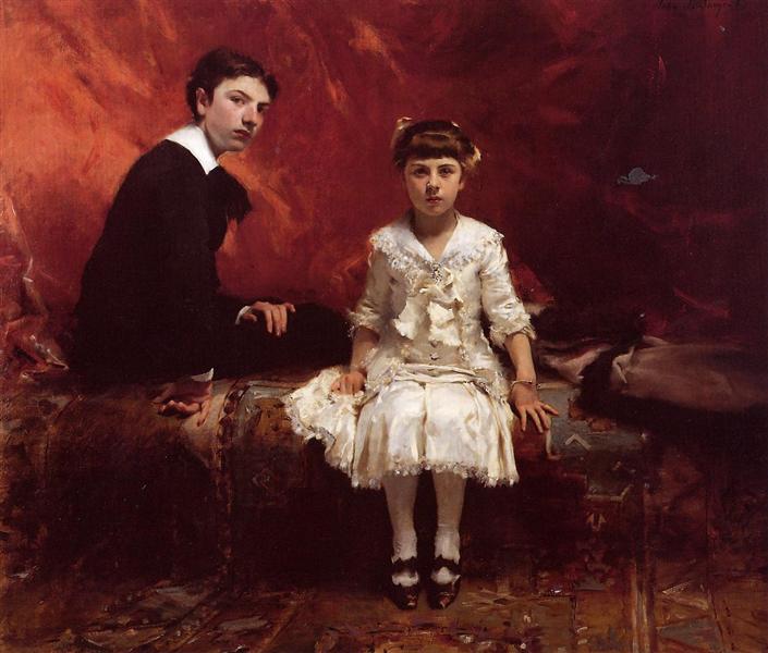 Edouard and Marie Louise Pailleron by John Singer Sargent Realism Art dated 1881