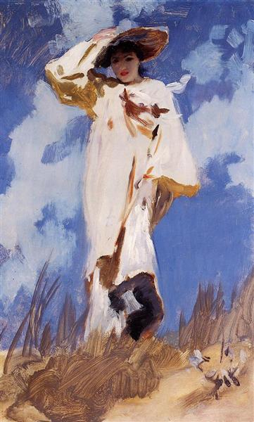 A Gust of Wind by John Singer Sargent Impressionism Art dated 1887