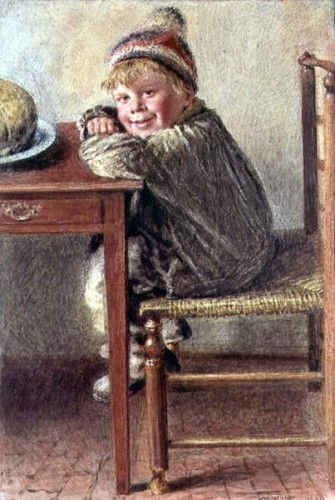 Anticipation by William Henry Hunt Naturalism Art dated 1830