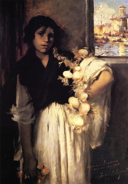 Venetian Onion Seller by John Singer Sargent Realism Art dated 1882