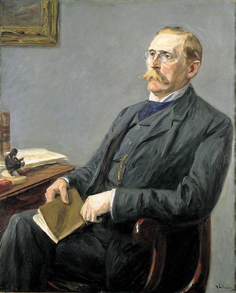 Portrait of Wilhelm Bode by Max Liebermann Impressionism Art dated 1904