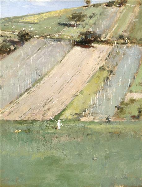 Valley of the Seine, Giverny by Theodore Robinson Impressionism Art dated 1887