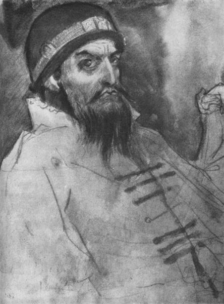 Ivan the Terrible(Sketch) by Viktor Vasnetsov Realism Art dated 1884