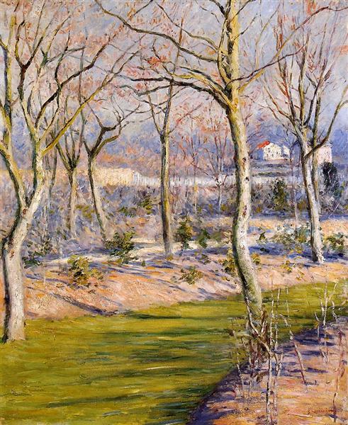 The Garden at Petit Gennevilliers in Winter by Gustave Caillebotte Impressionism Art dated 1894