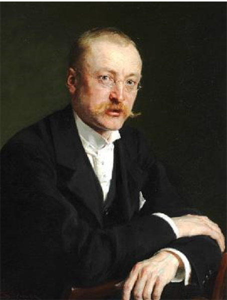 Portrait of Danish pharmacist, politician and factory owner Alfred Benzon (1855-1932) by Peder Severin Kroyer Realism Art dated 1896