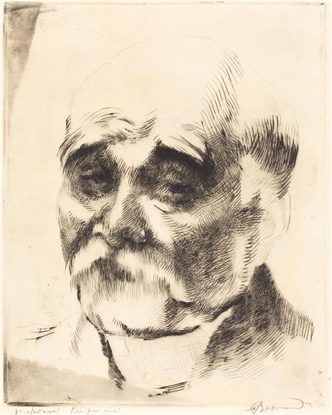 Georges Clemenceau by Paul-Albert Besnard Impressionism Art dated 1917