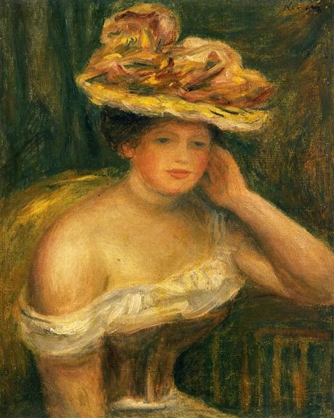 Woman Wearing a Corset by Pierre-Auguste Renoir Impressionism Art