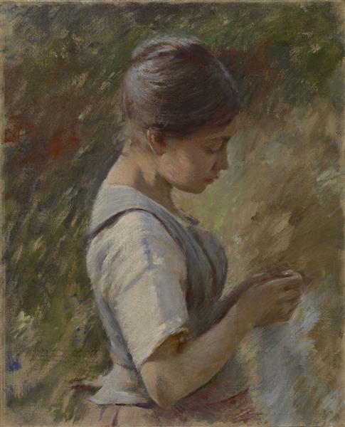 Variation on &quot;la Vachere&quot; by Theodore Robinson Impressionism Art dated 1889