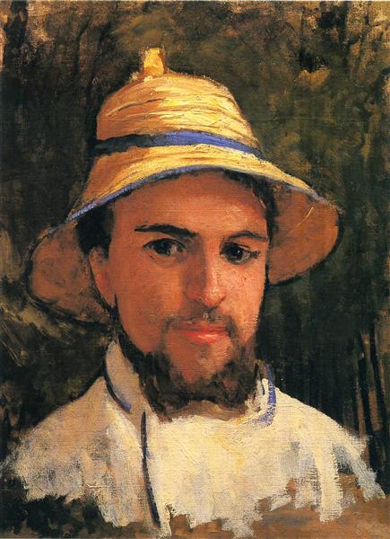 Self-Portrait with Pith Helmet by Gustave Caillebotte Impressionism Art dated 1873