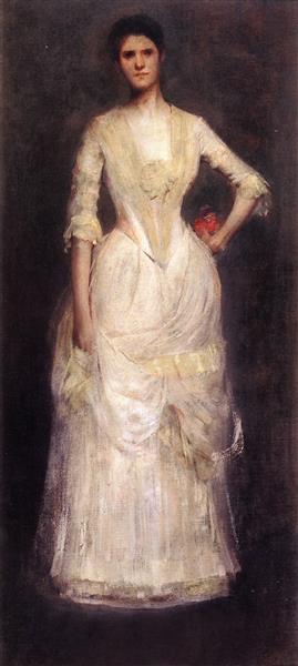 Portrait of Ella Emmet by Thomas Dewing Realism Art dated 1895