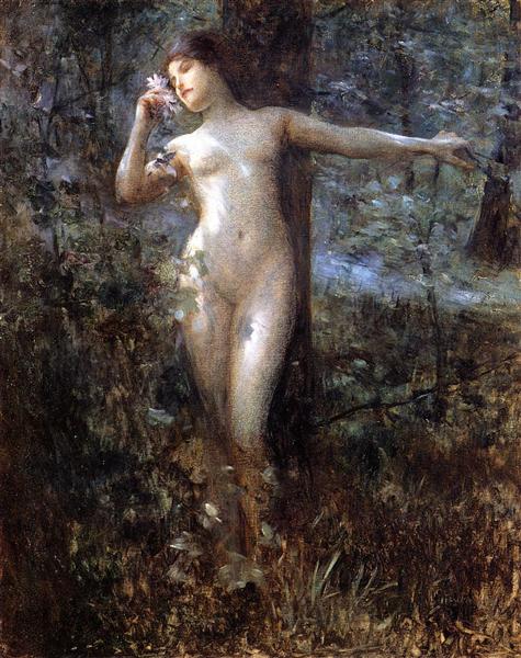 Nude in the Forest by Julius LeBlanc Stewart Realism Art