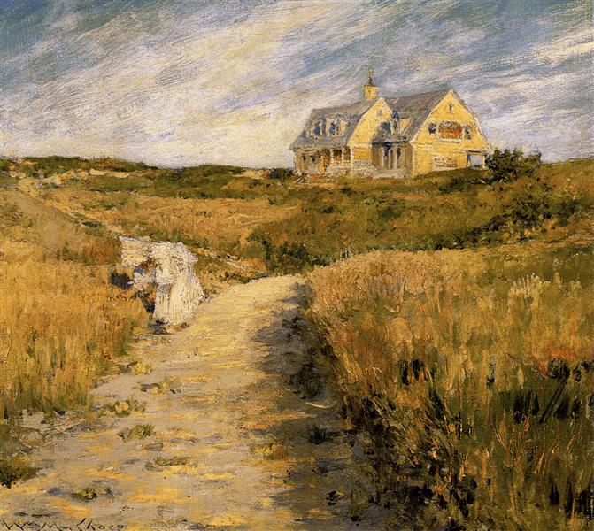 The Chase Homestead at Shinnecock by William Merritt Chase Impressionism Art dated 1893