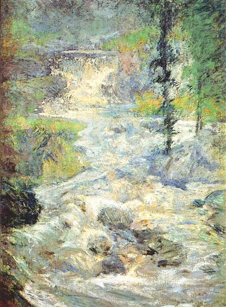 The Rainbow`s Source by John Henry Twachtman Impressionism Art dated 1900