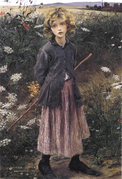 Young Girl by Jules Bastien-Lepage Naturalism Art dated 1882