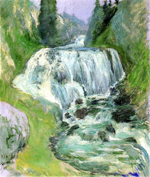 Cascades Waterfall by John Henry Twachtman Impressionism Art