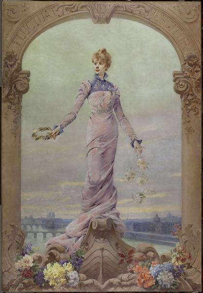 Allegory of the City of Paris by Louise Abb&#233;ma dated 1901