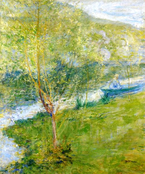 Spring by John Henry Twachtman Impressionism Art dated 1899