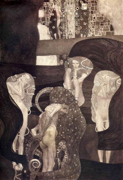 Jurisprudence (final state) by Gustav Klimt Art Nouveau (Modern) Art dated 1907