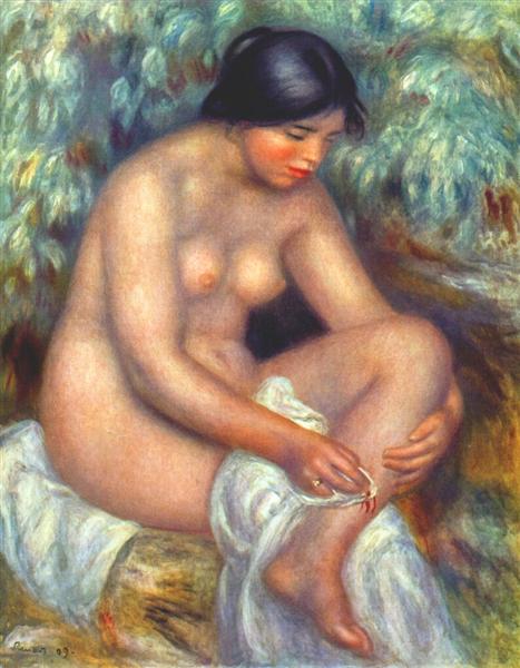 Bather wiping a wound by Pierre-Auguste Renoir Impressionism Art dated 1909