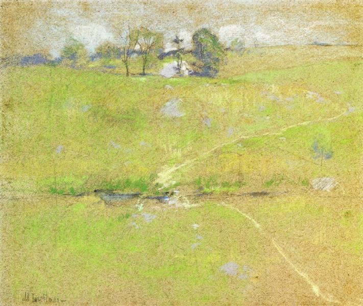 Path in the Hills, Branchville, Connecticut by John Henry Twachtman Impressionism Art dated 1891