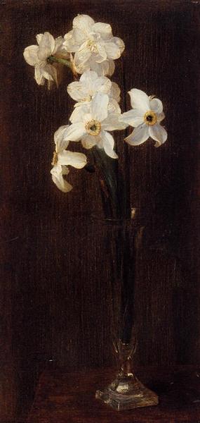 Flowers by Henri Fantin-Latour Realism Art dated 1871