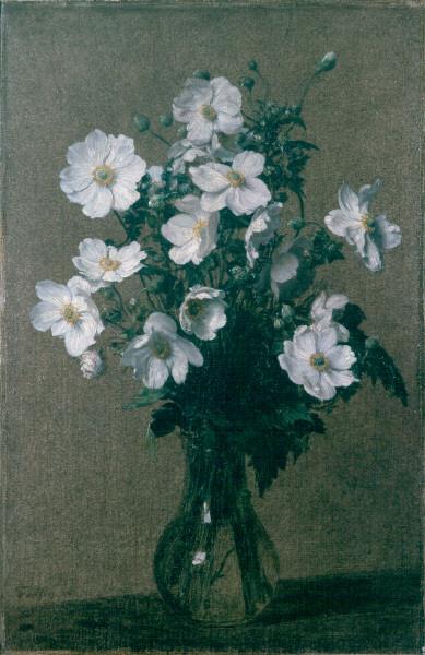 Japanese Anemones by Henri Fantin-Latour Realism Art dated 1884