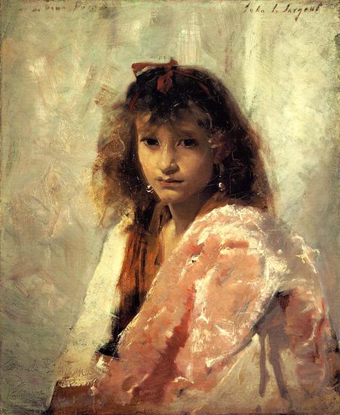 Carmela Bertagna by John Singer Sargent Realism Art dated 1879