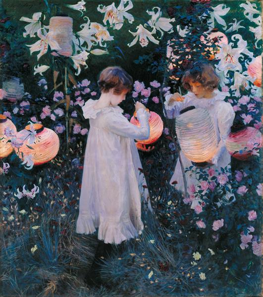 Carnation, Lily, Lily, Rose by John Singer Sargent Impressionism Art dated 1886