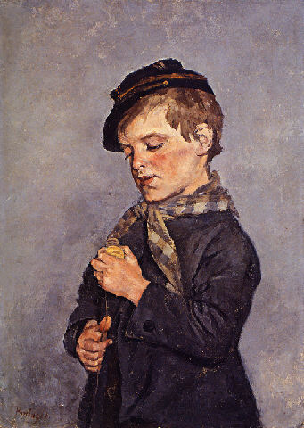 L&#39;enfant a la toupie by Pericles Pantazis Impressionism Art