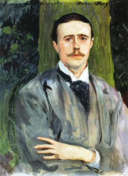 Portrait of Jacques-Emile Blanche by John Singer Sargent Realism Art dated 1886