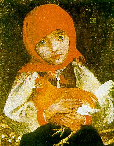 Slovak Girl by Marianne Stokes Art Nouveau (Modern) Art dated 1905