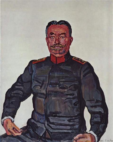 Portrait of General Ulrich Wille by Ferdinand Hodler Art Nouveau (Modern) Art dated 1916