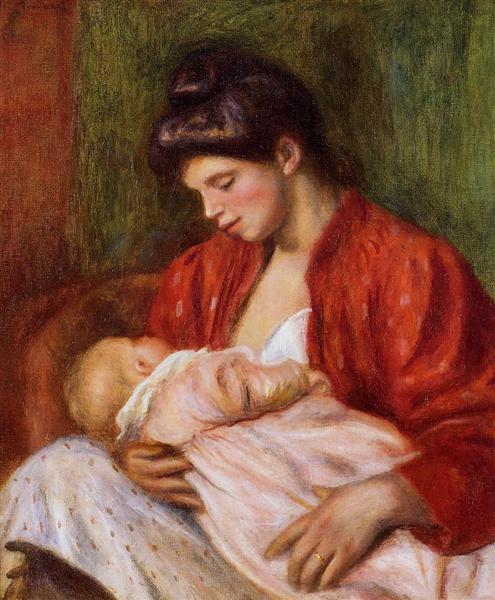 Young Mother by Pierre-Auguste Renoir Impressionism Art dated 1898