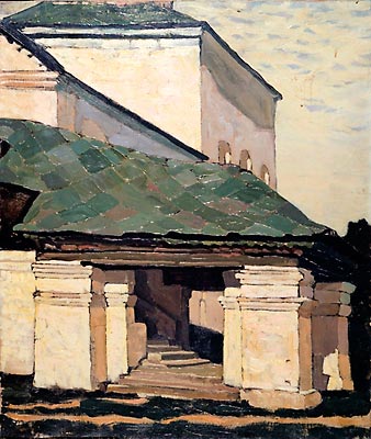 Smolensk. The porch of the convent. by Nicholas Roerich Art Nouveau (Modern) Art dated 1903