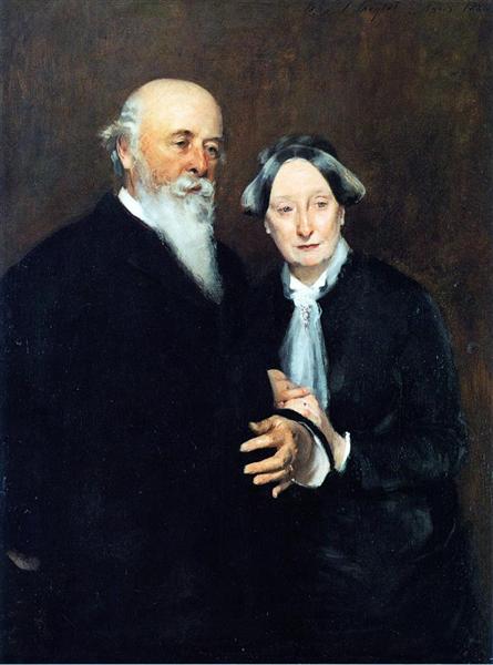 Mr. and Mrs. John W. Field by John Singer Sargent Realism Art dated 1882