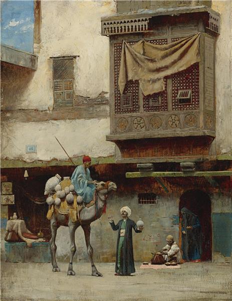 the Pottery Seller in Old City Cairo by Charles Sprague Pearce Orientalism Art