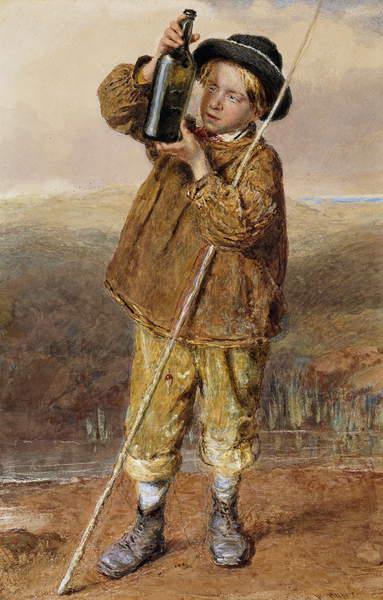 The young angler by William Henry Hunt Naturalism Art