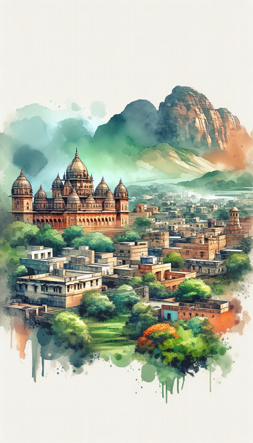 Serenus Virentis Indian Landscape Art: Captivating Cities, Quaint Villages, and Ethereal Towns