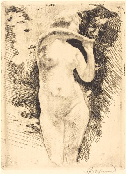 Eve by Paul-Albert Besnard Impressionism Art dated 1886