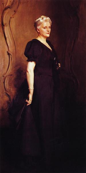 Mrs. Frederick Roller by John Singer Sargent Realism Art dated 1895