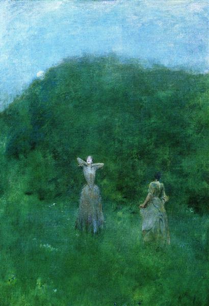 Summer by Thomas Dewing Tonalism Art dated 1893