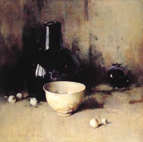 Still Life with Self Portrait by Emil Carlsen Realism Art