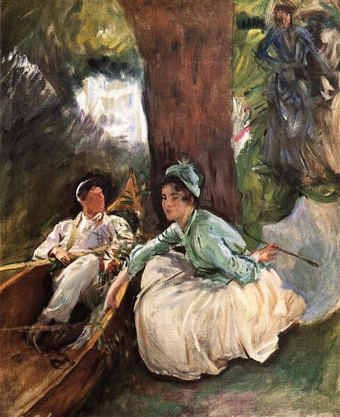 By the River by John Singer Sargent Impressionism Art dated 1888